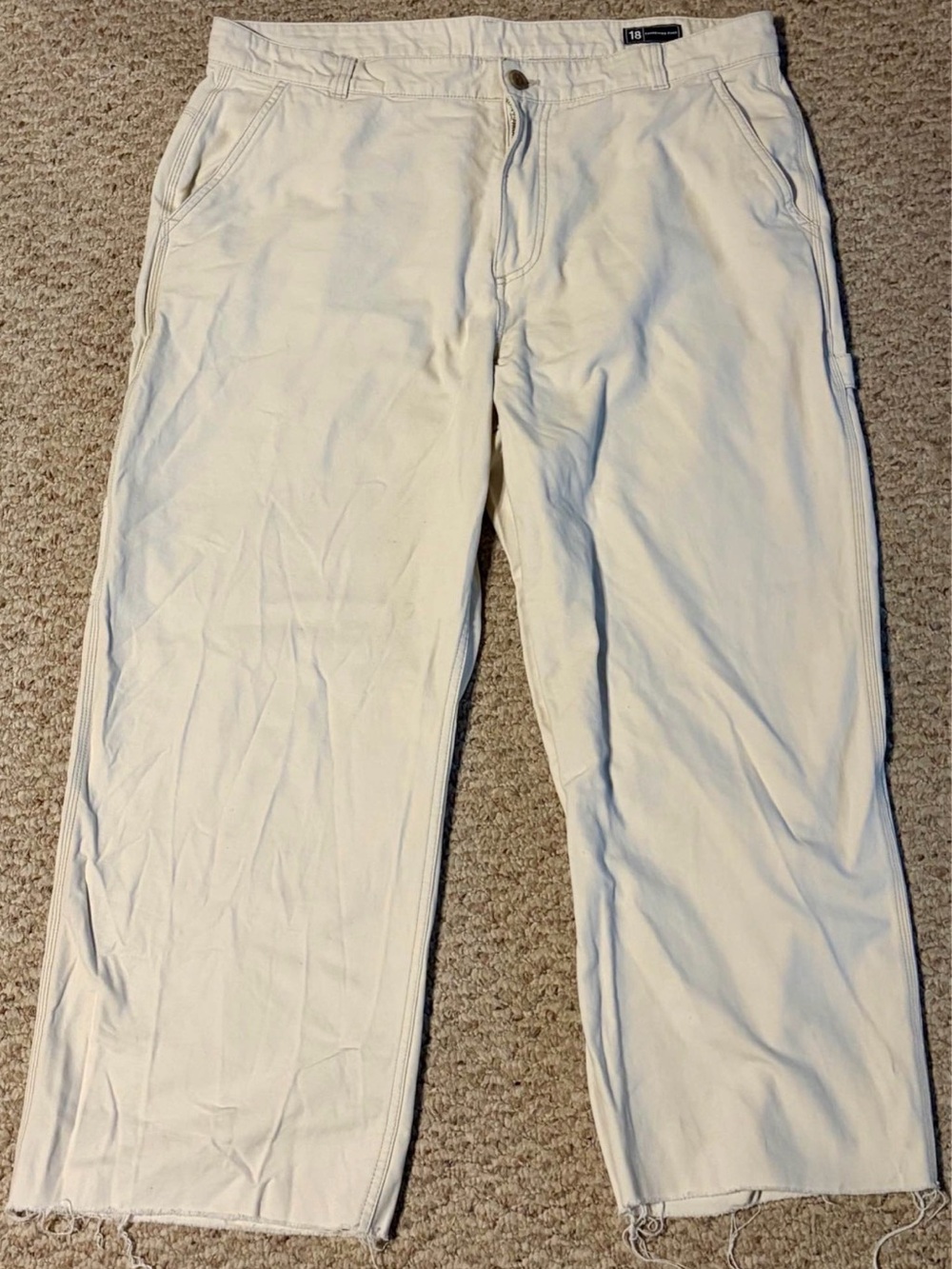 Women’s Cream Carpenter Denim Pants